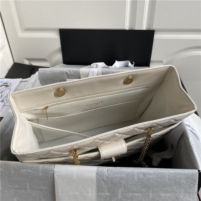 Chanel Large Shopping Bag White High