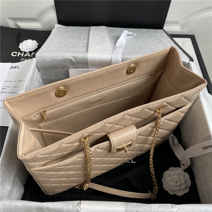 Chanel Large Shopping Bag Beige High