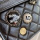 Chanel Handle Flap Bag With Charms Black High