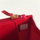 Chanel Wallet on Chain Grained Calfskin Red Gold Metal B