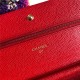 Chanel Wallet on Chain Grained Calfskin Red Gold Metal B