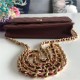 Chanel Wallet on Chain Grained Calfskin Burgundy Gold Metal B