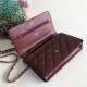 Chanel Wallet on Chain Grained Calfskin Burgundy Silver Metal B