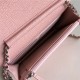 Chanel Wallet on Chain Grained Calfskin Pink Silver Metal B