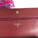 Chanel Wallet on Chain Lambskin Burgundy Silver Metal B