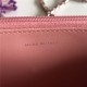 Classic Wallet on Chain A33814 Lambskin Pink Silver Metal B