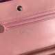 Classic Wallet on Chain A33814 Lambskin Pink Silver Metal B