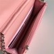 Classic Wallet on Chain A33814 Lambskin Pink Silver Metal B