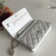 Chanel Wallet on Chain Lambskin White Silver Metal B