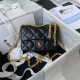 Chanel MINI FLAP BAG with Enamel buckle Lambskin & Gold-Tone Metal Black A