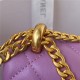 Chanel MINI FLAP BAG with Enamel buckle Lambskin & Gold-Tone Metal Purple A