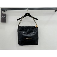 Chanel 22 SMALL HANDBAG Patchwork Shiny Calfskin & Gold-Tone Metal AS3260 High