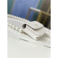 Chanel Wallet on Chain Imitation Pearls White High