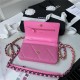 Chanel 19 WALLET ON CHAIN Pink A