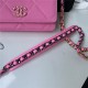 Chanel 19 WALLET ON CHAIN Pink A