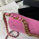 Chanel 19 WALLET ON CHAIN Pink A