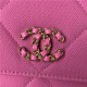 Chanel 19 WALLET ON CHAIN Pink A