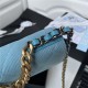 Chanel 19 WALLET ON CHAIN Blue A