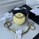 Chanel 19 CLUTCH WITH CHAIN Lambskin Gold/Silver-Tone & Ruthenium-Finish Metal Yellow A