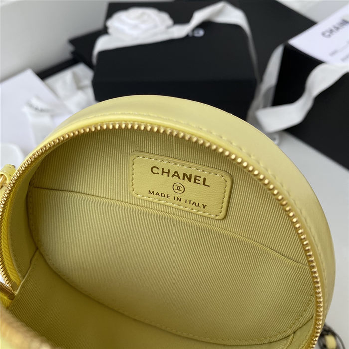 Chanel 19 CLUTCH WITH CHAIN Lambskin Gold/Silver-Tone & Ruthenium-Finish Metal Yellow A