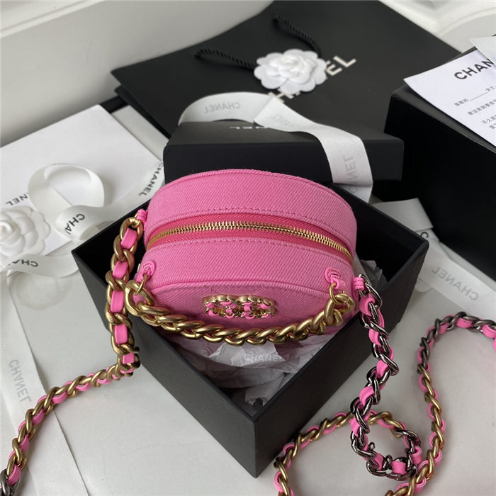 Chanel 19 CLUTCH WITH CHAIN Pink A