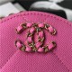 Chanel 19 CLUTCH WITH CHAIN Pink A