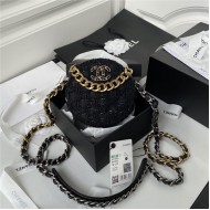 Chanel 19 CLUTCH WITH CHAIN Black A