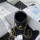 Chanel BUCKET WITH CHAINLambskin Imitation Pearls & Gold-Tone Metal Black A