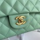 Medium CLASSIC HANDBAG Lambskin Lt-Green Gold Metal A