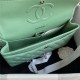 Medium CLASSIC HANDBAG Lambskin Lt-Green Silver Metal A