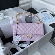 Medium CLASSIC HANDBAG Lambskin Lilac Gold Metal A