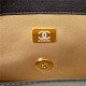 Mini FLAP BAG Lambskin Gold-Metal AS1787 Black Football A