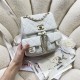 Chanel BACKPACK AS3860 Grained Shiny Calfskin & Gold-Tone Metal White A