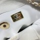 Chanel BACKPACK AS3860 Grained Shiny Calfskin & Gold-Tone Metal White A