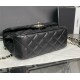 Chanel MINI FLAP BAG With Top Diamond Handle Lambskin & Gold-Tone Metal AS4140 Black High