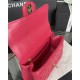 Chanel MINI FLAP BAG With Top Diamond Handle Lambskin & Gold-Tone Metal AS4140 Fuchsia High