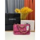 Large Chanel 19 Flap Bag Tweed Gold-Tone Houndstooth Fuchsia High