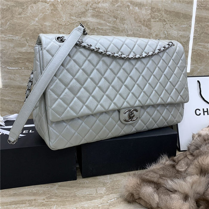 Chanel Timeless XXL Grey Blue High