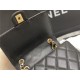 Chanel CHAIN BACKPACK Grained Calfskin & Gold-Tone Metal AS4490 Black A