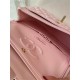 Small CLASSIC HANDBAG Lambskin Gold Metal Pink A