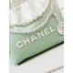 Chanel 22 MINI HANDBAG Patent Gradient Calfskin & Lacquered Metal Green AS3980 High