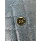 Classic Wallet on Chain AP0250 Grained Calfskin Blue Gold Metal A