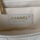 Chanel Small Flap Bag with Handle Lambskin & Gold-Tone Metal AS3451 White A