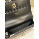 Chanel WALLET ON CHAIN AP3796 Rhinestone Lambskin & Gold-Tone Metal Black A