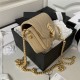 Chanel FLAP PHONE HOLDER WITH CHAIN Shiny Lambskin & Gold-Tone Metal AP3207 Beige A