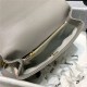 Chanel FLAP BAG Grained Calfskin & Gold-Tone Metal AS2764 Gray High