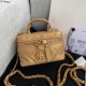 Chanel Small Vanity with Chain Grained Calfskin & Gold-Tone Metal Gold High