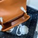 Mini CLASSIC HANDBAG Lambskin Gold Metal Caramel B