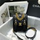 Chanel MINI FLAP BAG Aged Calfskin & Gold-Tone Metal AS2695 Black High