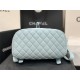 Chanel Large Backpack Lambskin 91122 Silver-Metal Blue High